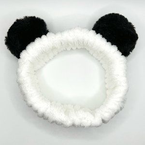 Panda bath headband/facial wash/cute bath headband/spa headband-black